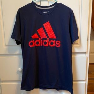 Men’s large navy and red adidas t shirt